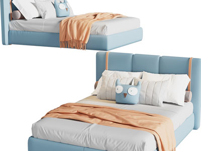 现代儿童双人床