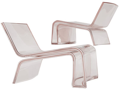 现代透明亚克力躺椅