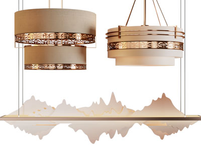 新中式山脉造的吊灯