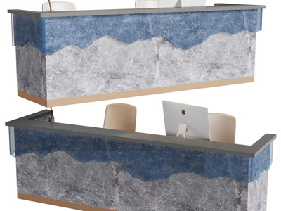 新中式前台接待台