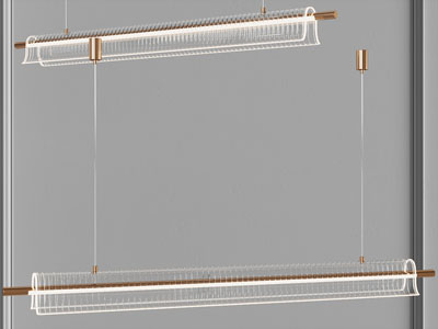 现代轻奢透明灯罩的吊灯