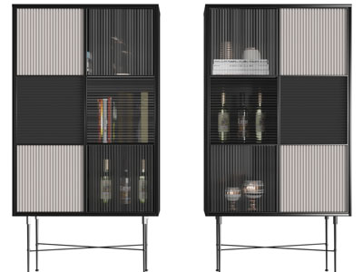 现代细脚酒柜