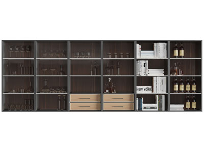 现代开放式酒柜