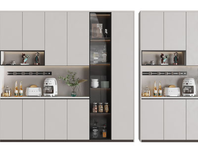 现代中间镂空酒柜