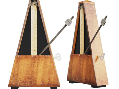 现代实木节拍器3d模型 现代实木节拍器