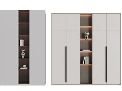 现代中间镂空的衣柜3d模型 现代中间镂空的衣柜