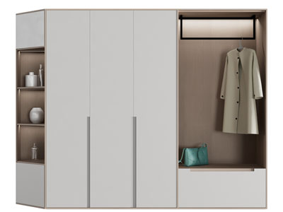 现代斜坡边角的玄关装饰鞋柜