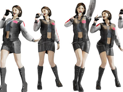 正在表演的女歌手