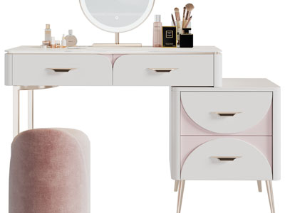 现代轻奢化妆、梳妆台