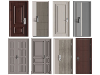 现代单扇入户平开门