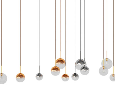 现代垂线球形吊灯
