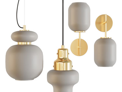 现代磨砂灯罩壁灯、吊灯