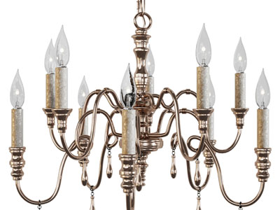 欧式铁艺烛台吊灯