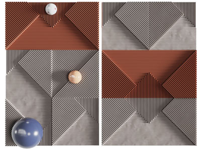 现代立体几何图案的装饰挂画