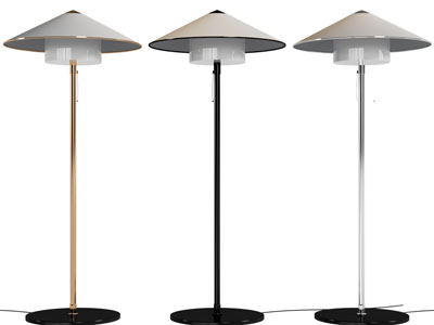 现代复古伞状灯罩落地灯