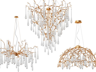 现代水滴吊坠造的吊灯