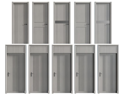 现代单扇平开门