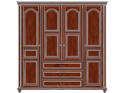 欧式衣柜3d模型 欧式衣柜