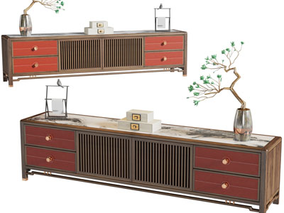 新中式实木电视柜