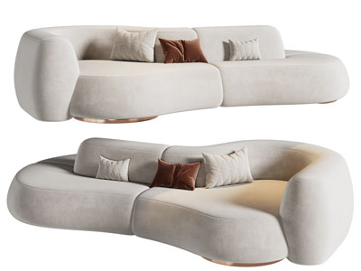 侘寂风异形沙发