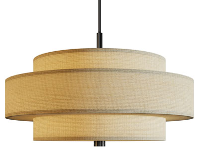 新中式民宿草编吊灯