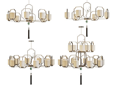 新中式多头吊灯