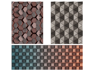 现代立体几何图案墙饰挂件