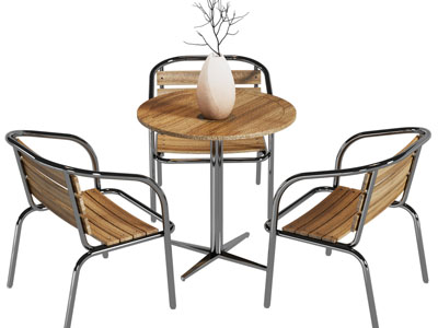 现代休闲椅边几组合