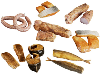 不同的腌制腊肉