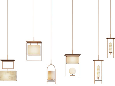 新中式垂线吊灯