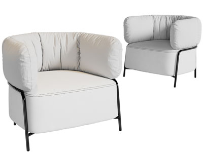 现代布艺单人沙发3d模型 现代布艺单人沙发