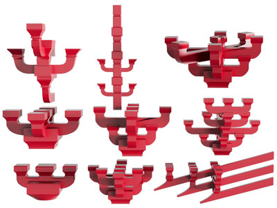 中式斗拱、建筑构件3d模型 中式斗拱、建筑构件