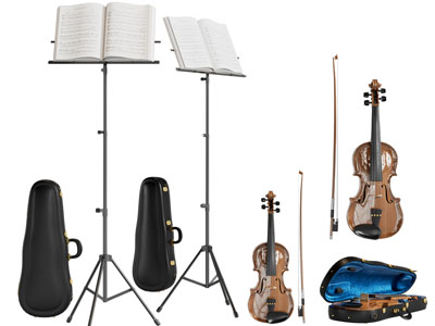 现代小提琴、谱架