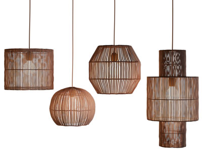 新中式竖条镂空吊灯