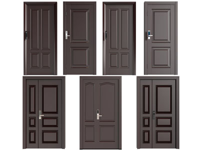 现代单扇、子母入户平开门