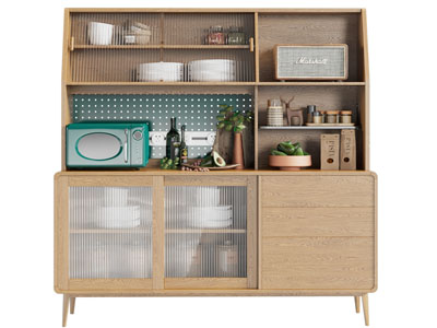 北欧实木餐边柜