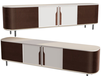 现代椭圆形电视柜