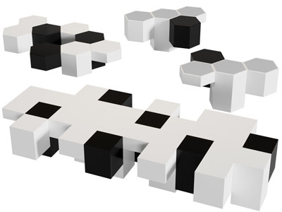 现代几何形凳子