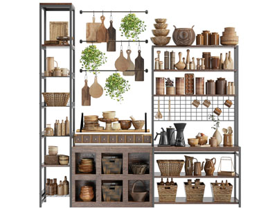 北欧餐具、厨具铁艺置物收纳架