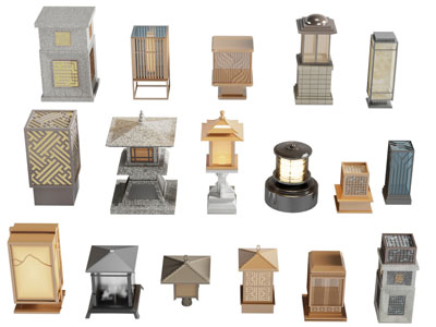 新中式草坪灯、地灯