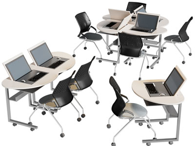 现代办公桌椅组合
