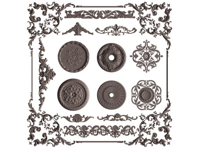 欧式雕花构件、灯盘