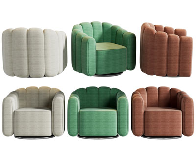 现代布艺单人沙发3d模型 现代布艺单人沙发