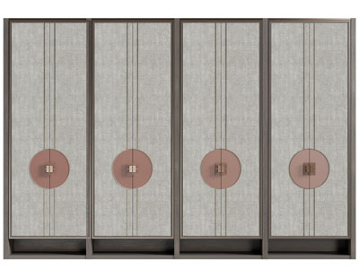 新中式衣柜3d模型 新中式衣柜