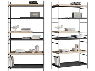 现代开放式多层置物收纳架