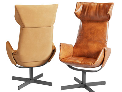 现代皮质休闲椅子