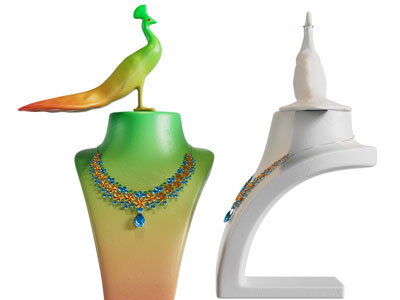 现代蓝宝石项链