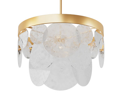 现代花纹玻璃灯罩吊灯