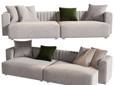 现代双人沙发3d模型 现代双人沙发