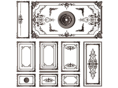 欧式角线雕花、石膏线